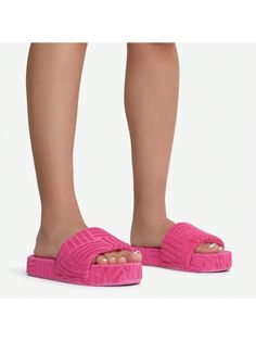 ]Foam sole
Heights: 1.4 inches/35mm; If in between sizes, we recommend sizing up
These Slides are crafted from cotton in a terry cloth weave, featuring an open toe, all-over intrecciato motif and flatform sole
Featuring comfort flatform, they are extremely easy on the feet so you can walk in them all day
Material: polyester (durable, lightweight and crease-resistant)
The comfy fit makes these shoes ideal for any occasion, whether you're attending any outfit and give you a chic and stylish look t Novelty Slippers, Plants Bedroom, Bedroom Slippers, House Slippers, Kids Beachwear, Comfy Fits, Terry Cloth, Womens Slippers, Slide Sandals