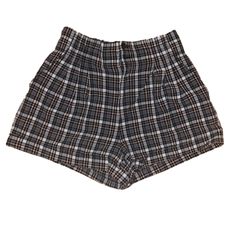 Brand New! Black White And Yellow Plaid Shorts With Elastic Waistband!! Cuffed Hemline Trendy Plaid Short Bottoms, Trendy Short Plaid Bottoms, Fitted Plaid Casual Shorts, Fitted Casual Plaid Shorts, Casual Plaid Bottoms With Built-in Shorts, Casual Plaid Shorts, Casual High Waist Plaid Shorts, 2024 Clothes, Yellow Plaid