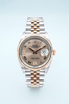 Discover the elegance of the Rolex 126231 Datejust 36mm Rose Gold Pink 6+9 Diamond Roman Dial Jubilee Bracelet Complete. Shop now for timeless luxury. Luxury Rose Gold Watch With Jubilee Bracelet, Formal Rose Gold Watches With Jubilee Bracelet, Classic Rose Gold Chronometer Jewelry, Rolex Datejust 36mm, Rolex Watches Women, Hublot Watches, Rose Gold Watches Women, Rolex Air King, Timeless Luxury