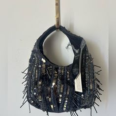 Nwt. Such A Cute Fall Colorway From The Viral Made In India Bags! My Closet Has Some Other Styles Listed! Bundle Items You Like For An Offer. Items Ship Same Or Next Day Based On When You Order And Holidays Aria Pll, Sequin Bag, New Year New Me, Poshmark Finds, Disco Ball, Blue Velvet, Blue Gray, Blue Grey, Fashion Inspo