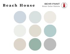 the color scheme for coastal is shown in shades of blue, white and grey with text that