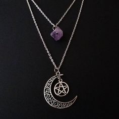 SPECIFICATIONS Style: Bohemia Shape\pattern: Moon Metals Type: Zinc alloy Material: Cubic Zirconia Fine or Fashion: Fashion Chain Type: Rope Chain Wire Wrapped Moon, Moon Goddess Necklace, Crescent Moon Jewelry, Pagan Necklace, Pentagram Necklace, Moon Phases Necklace, Wiccan Jewelry, Goddess Necklace, Witch Jewelry