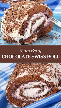 Mary Berry Chocolate Swiss Roll Mary Berry Cakes, Rolled Cakes, British Baking Show Recipes, Honey Cakes, British Bake Off Recipes, Swiss Rolls, Mary Berry Recipe