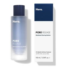 Hero Cosmetics Pore Release Facial Treatment- 3.38 fl oz Holistic Skincare, Big Pores, Flaking Skin, Prevent Pimples, Natural Acne Remedies, Salicylic Acid Acne, Acne Remedies, Shrink Pores, Skin Care Essentials