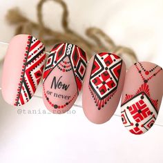 Ukrainian Nails, Navratri Nails, Natural Nails Manicure, Nail Collection, Fake Nails Designs, Beauty Nails Design, Nail Art Designs Diy, Nails Manicure, Nail Art Hacks