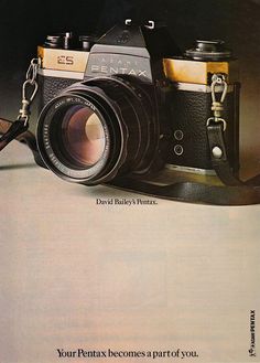 an advertisement for the pentax film camera