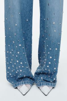 EMBELLISHED RELAXED JEANS