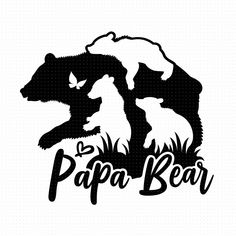 the mama bear logo with two bears on it's back and an inscription that reads,