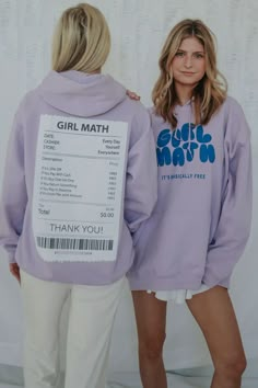 friday + saturday: girl math hoodie – Riffraff Cartoon Dress, Girl Math, Trendy Hoodies, Purple Hoodie, Cute Shirt Designs, Casual Preppy Outfits, Trendy Outfits For Teens, Cute Lazy Day Outfits, Lazy Day Outfits