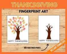 thanksgiving fingerprint art for kids to make