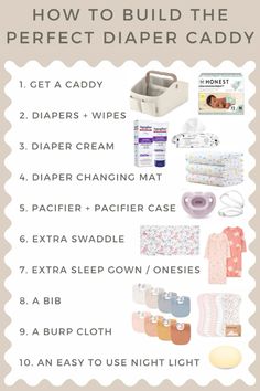 how to build the perfect diaper caddy for your baby's first year