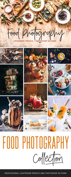 the food photography collection includes photos and text