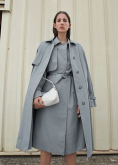 Cotton trench coat with belt - Woman | MANGO South Africa Bomber Jacket, Elastic