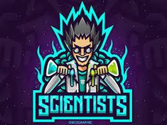 an image of a man holding two knives in front of the words scientist's