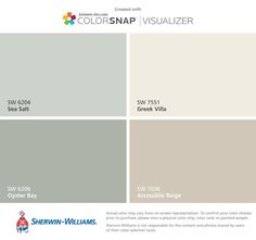 the color scheme for sherylin williams's colorsnap visualizer