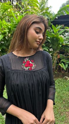 Women Cotton Dress, Embroidery Blouse, Cotton Dress, Neck Designs, Cotton Dresses, Women Clothing, Embroidery