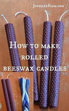 how to make rolled beeswax candles