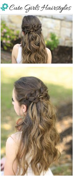 So beautiful.  Great for prom or first day of school Cute Hairstyles For Hoco, Hairstyles For School Picture Day, Kids Girl Haircuts, School Hairstyles For Teens, Hair Styles For School, School Picture Day, Styles For School, Picture Day Hair, Easy Hair Styles