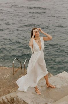 Athena Dress | NOT JUST A LABEL Greek Inspired Dress, Submerged In Water, Athena Dress, Athena Dresses, Transparent Fabric, Made In Romania, Inspired Dress, In Water, Dress First