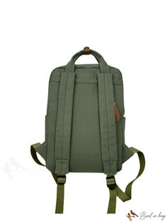 BirdinBag - Versatile Vintage Backpack for Professionals: Travel, School, Work, Sports - Ideal for Teachers and Nurses Casual Green Rectangular Backpack, Green Rectangular Backpack With Large Capacity, Green Canvas Satchel Backpack, Green Backpack For Daily Use And Back To School, Green Everyday Bag For Back To School, Back To School Green Bag, Green Rectangular Backpack For Back To School, Outdoor Backpack With Adjustable Strap And Softback, Green Softback Backpack For Daily Use