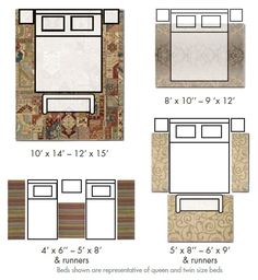 floor plans and measurements for a bedroom