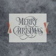 a piece of paper with the words merry christmas on it