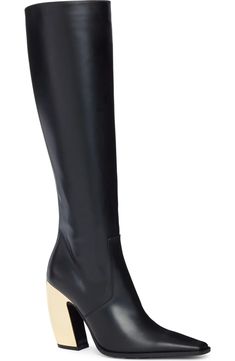 Bottega Veneta Tex Pointed Toe Knee High Boot (Women) | Nordstrom Knee High Leather Boots, Sleek Look, Knee High Boots, Bottega Veneta, Leather Boots, Knee High, Womens Boots, Nordstrom, Sleek