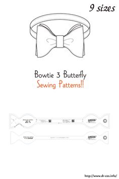 the bowtie pattern for sewing is shown