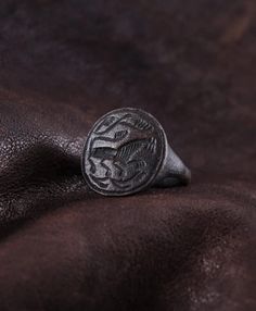 Authentic Ancient Ring by AntiqueJewls. Horse Signet Ring Small Old Signet Ring Ancient Engraved Ring Antique Jewelry Vintage Genuine Medieval Bronze Ring. All the rings on offer are hand-picked pieces for sale with a great look, very good quality and absolute authenticity. Great signet ring from the 16-17th Bronze, Patina. Vintage from before 1700. Ancient Rings, Antique Oxidized Finish Signet Ring As Gift, Antique Silver Open Signet Ring, Engraved Medieval Rings, Antique Open Signet Ring Collectible, Ancient Signet Ring, Medieval Rings, Bold Art, Bronze Ring