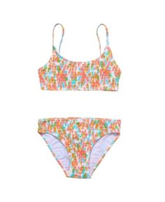 Snapper Rock Girls' Hawaiian Luau Sustainable Shirred Bikini - Little Kid, Big Kid Kids Luau, Pretty Swimsuits, Hawaiian Luau, Compostable Packaging, Cute Preppy Outfits, Preppy Summer