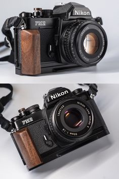 A beautifully crafted wooden grip in brown walnut, dark ebony, and rosewood variations, designed specifically for the Nikon FM2 camera. Perfect for enhancing camera aesthetics and functionality. Nikon Fm2, Silver Plates, Photography Essentials, Photographer Camera, Photographer Gifts, Photography Basics, Gifts For Photographers, The Ultimate Gift, Camera Accessories