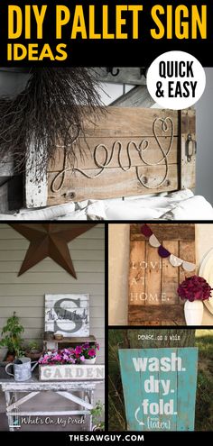 diy pallet sign ideas quick and easy to make for the home or office