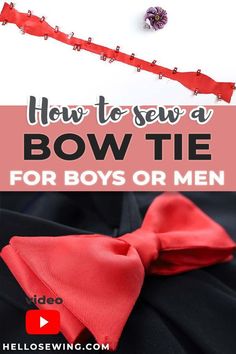 how to sew a bow tie for boys or men