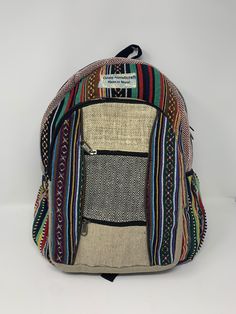 Handmade in Nepal With Pure Himalayan Hemp and Heavy Duty Cotton - Good to carry for every occasion and show off your boho / hippie side Large compartment inside with additional pockets, lots of space for your stuff and Adjustable Straps, Loop To Hang Back pack SIZE: 11 x 16 x 4 Inches, 1.5 Pounds (Approximate) Authentic Handmade Fair Trade Product from Nepal - The color and designs might vary a little due to the handmade nature. Hemp Backpack, Handmade Fair, 5 Pounds, Backpack Purse, Himalayan, Boho Hippie, Nepal, Fair Trade, Handmade Natural