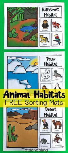 an animal habitat worksheet for kids to learn how to write and draw animals