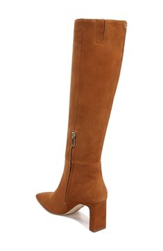 Soft leather brings timeless style to a knee-high boot designed with a squared toe and sleek heel. 2 3/4" heel (size 8.5) 16 1/2" shaft; 14 1/2" regular calf circumference 16 1/2" shaft; 16" wide calf circumference Leather upper/synthetic lining/rubber sole Imported Wide Calf, Winter Boots Women, Fall Shoes, Designer Boots