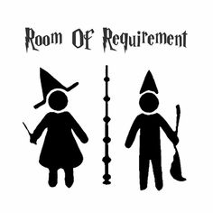 an image of two people with brooms in their hands and the words room of repurrement above them