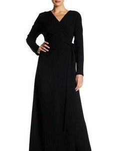 Diane von Furstenberg Womens Size 0 Black Wrap Midi / Maxi Dress Long Sleeve 52K #DianevonFurstenberg #WrapDress #AnyOccasion Maxi Dress Long Sleeve, Maxi Dress Long, Black Wrap, Midi Maxi Dress, Dress Long Sleeve, Long Sleeve Maxi Dress, Long Maxi Dress, Von Furstenberg, Diane Von