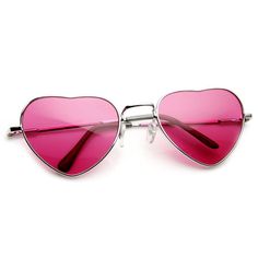 Womens Heart Shaped Metal Sunglasses With Color Lens - zeroUV Heart Silhouette, Silhouette Frames, Cute Womens, Shaped Sunglasses, Heart Shaped Sunglasses, Fun Color, Fashion Eyewear, Metal Heart, Colour Tint