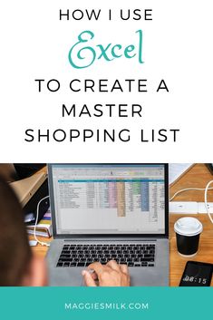 Using Excel to Make a Master Shopping List Master Shopping List, Grocery List Meal Planning, Monthly Shopping, Master Grocery List, Being Productive, I Dont Have Time, Money Money Money, Grocery Lists, Grocery List