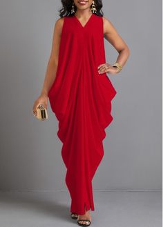 Color:Red;Size:M;Size:L;Size:XL;Size:2XL;Package Contents:1 X Dress;Occasion:Sport;Style:Elegant; Greek Style Dress, Dresses Comfortable, Red Dress Accessories, Wedding Guest Dresses Long, V Neck Maxi Dress, Party Dresses Online, Womens Prom Dresses, Dress Occasion, Split Maxi Dress