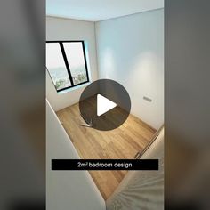 an empty room with wooden floors and white walls is featured in the video titled, 2m bedroom design