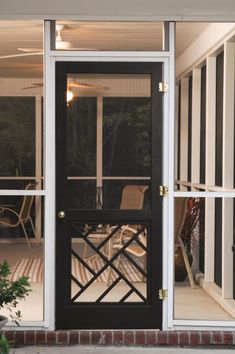 the front door is open to let in plenty of light and privacy from the outside