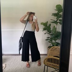 Nwot, Never Worn, In Excellent Condition, Soft, Flowy, Light, Cool Material, Forgiving And Relaxed Fit, Elastic Waist, High Rise, Wide Leg, Can Be Dressed Up Or Down, Pockets. Casual Leather Pants For Going Out, Versatile Black Pants For Day Out, Casual Wide Leg Bottoms For Going Out, Stretch Wide Leg Black Pants For Day Out, Stretch Black Wide Leg Pants For Day Out, Black Wide Leg Pants For Summer Outings, Casual Wide Leg Pants For Summer Going Out, Casual Summer Wide Leg Pants For Going Out, Black Wide Leg Pants For Day Out