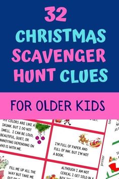 christmas scavenger hunt clues for older kids