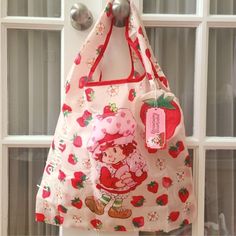 New With Tags Strawberry Shortcake Tote Bag 22" Dolls Kill Strawberry Shortcake Foldable Reusable Shopping Tote Bag Plush Kenner Backpack Purse Crossbody Bag Shoulder Bag Forever 21 Zara Aldo Blanket Throw Bedding Strawberry Shortcake Blanket Limited Edition Crossbody Purse Bag Backpack Shoulder Bag Rainbow Brite Hot Topic Gamestop Homegoods Tjx Ross Burlington Marshalls Plush Plushie Easter Christmas Holiday Sugar Thrillz Cakeworthy Tiktok Viral Valentine's Day Easter Holiday Christmas Gift Plu Strawberry Shortcake Merchandise, Strawberry Shortcake Backpack, Cute Red Satchel Bag, Cute Red Bag With Large Capacity, Cute Red Bags With Large Capacity, Cute Red Bags For Everyday Use, Cute Large Capacity Red Bag, Cute Red Shoulder Bag, Red Bag With Strawberry Print As Gift