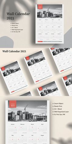 the wall calendar is displayed with red accents