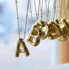 Gold Bubble Letter Initial Necklace - TheMississippiGiftCompany.com Gold Bubbles, Wallpaper Trends, Flower Letters, Bubble Letters, Stylish Necklace, Elegant Accessories, Lettering Design, Initial Necklace, Beautiful Necklaces