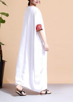 Classy O Neck Patchwork Outfit Fashion Ideas White Robe Dress

 Materials used:cotton linen

Measurement:Size S/BUST-128cm   
length 125cm / 48.75"
Sleeve length 36cm / 14.04"
bust 128cm / 49.92"



Size M/BUST-136cm   
length 129cm / 50.31"
Sleeve length 38cm / 14.82"
bust 136cm / 53.04"




We ship worldwide.

Tracking numbers provided for all orders. Beach Linen Dress With Patchwork, Beach Linen Patchwork Dress, White Cotton Tunic Dress, Long Cotton Patchwork Dress, Cotton Maxi Dress With Half Sleeves, Cotton Patchwork Maxi Dress, Patchwork Outfit, Loose Summer Dress, Floral Blue Dress