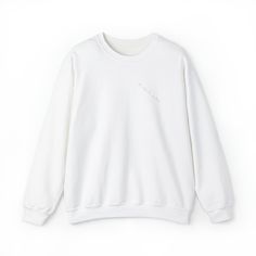 Ideal for any situation, a unisex heavy blend crewneck sweatshirt is pure comfort. These garments are made from polyester and cotton. This combination helps designs come out looking fresh and beautiful. The collar is ribbed knit, so it retains its shape even after washing. There are no itchy side seams on these sweaters.  .: Made with a medium-heavy fabric blend of 50% cotton and 50% polyester (8.0 oz/yd² (271.25 g/m this sweatshirt feels cozy and is the perfect choice for those colder months. . Luxury White Sweatshirt With Ribbed Collar, White Sweatshirt With Ribbed Neckline For Streetwear, White Crew Neck Sweatshirt With Ribbed Neckline, White Sweatshirt With Ribbed Crew Neck, White Crew Sweatshirt With Ribbed Neckline, White Crew Neck Sweater With Ribbed Neckline, Basic Streetwear Printed Sweatshirt, White Crew Neck Sweater For Everyday, Basic Crew Neck Sweatshirt